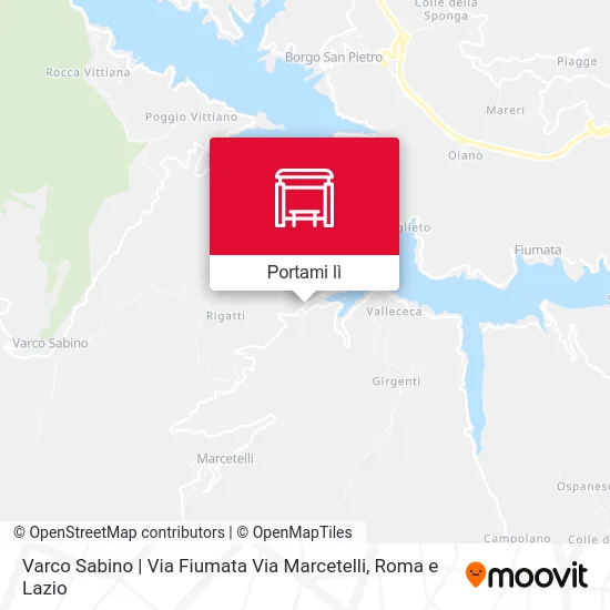 Mappa Varco Sabino | Via Fiumata Via Marcetelli