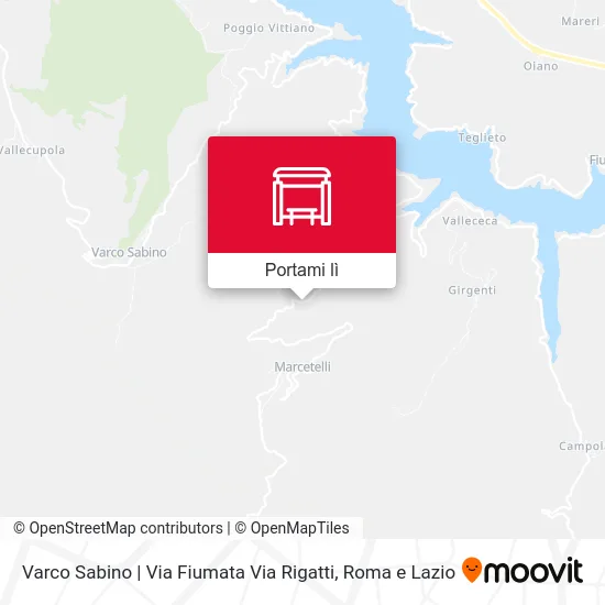 Mappa Varco Sabino | Via Fiumata Via Rigatti