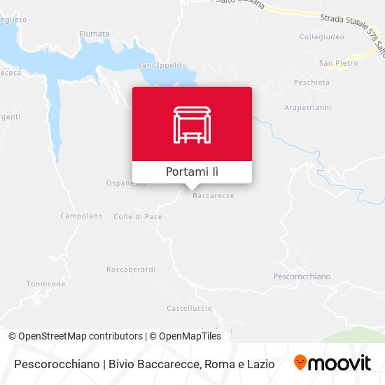 Mappa Pescorocchiano | Bivio Baccarecce