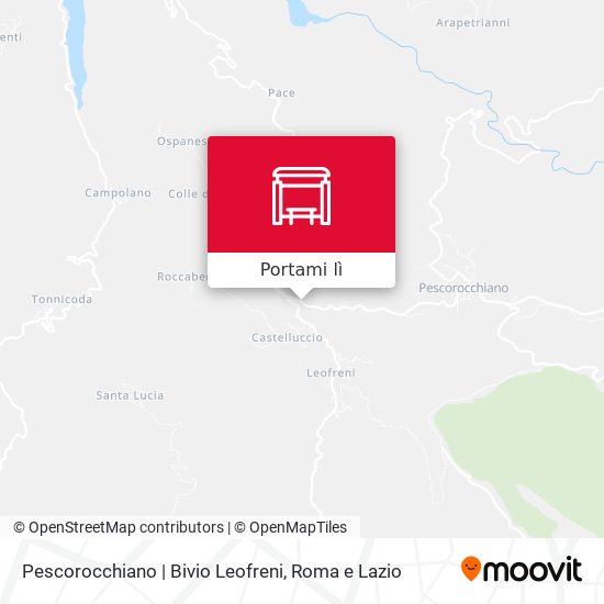 Mappa Pescorocchiano | Bivio Leofreni