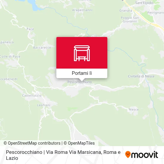 Mappa Pescorocchiano | Via Roma Via Marsicana