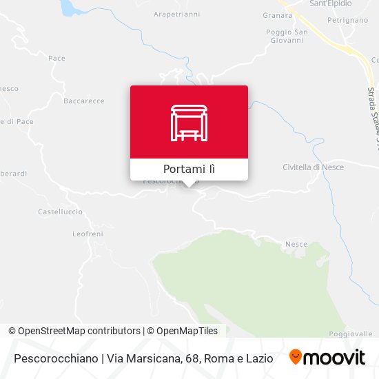 Mappa Pescorocchiano | Via Marsicana, 68