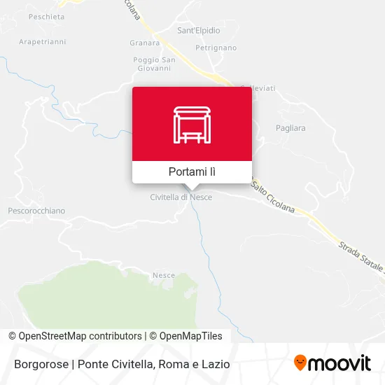 Mappa Borgorose | Ponte Civitella