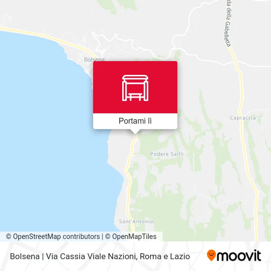 Mappa Bolsena | Via Cassia Viale Nazioni
