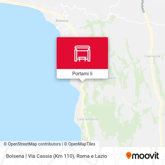 Mappa Bolsena | Via Cassia (Km 110)