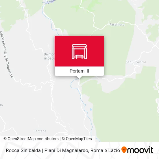 Mappa Rocca Sinibalda | Piani Di Magnalardo