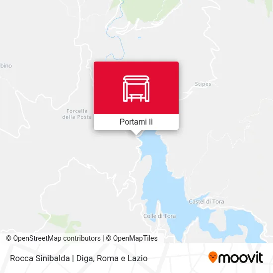 Mappa Rocca Sinibalda | Diga