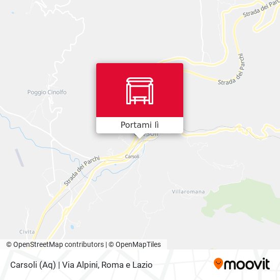 Mappa Carsoli (Aq) | Via Alpini