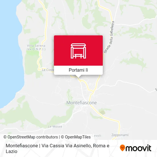 Mappa Montefiascone | Via Cassia Via Asinello