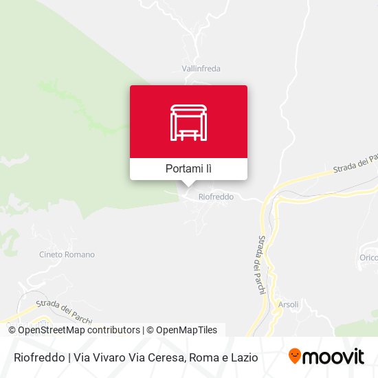 Mappa Riofreddo | Via Vivaro Via Ceresa