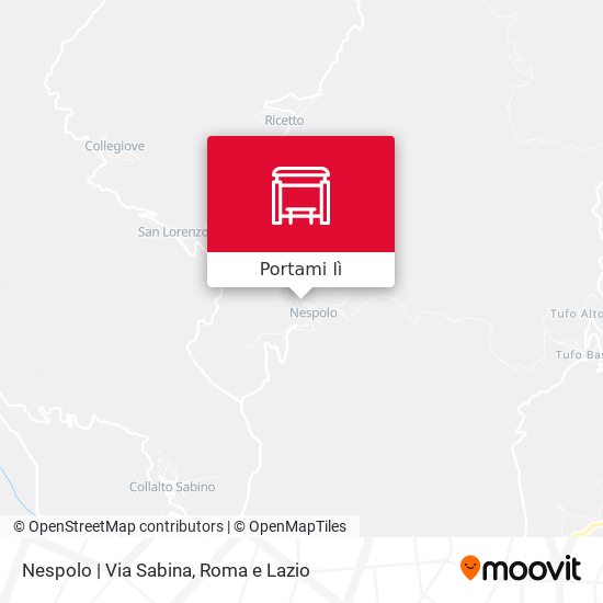 Mappa Nespolo | Via Sabina
