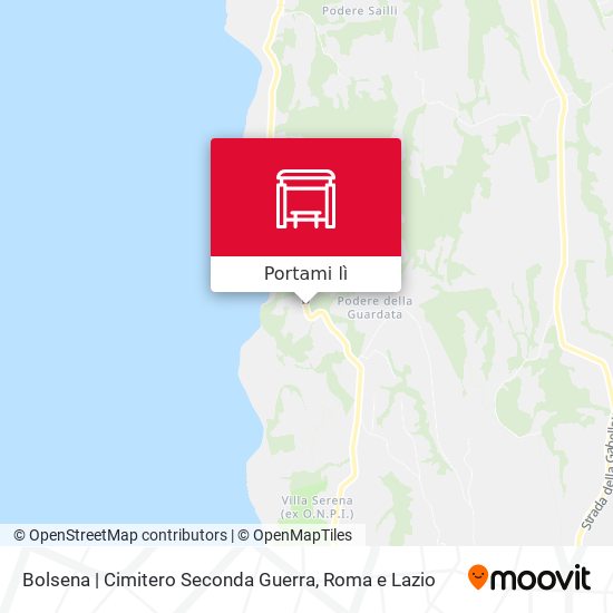 Mappa Bolsena | Cimitero Seconda Guerra