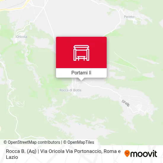Mappa Rocca B. (Aq) | Via Oricola Via Portonaccio