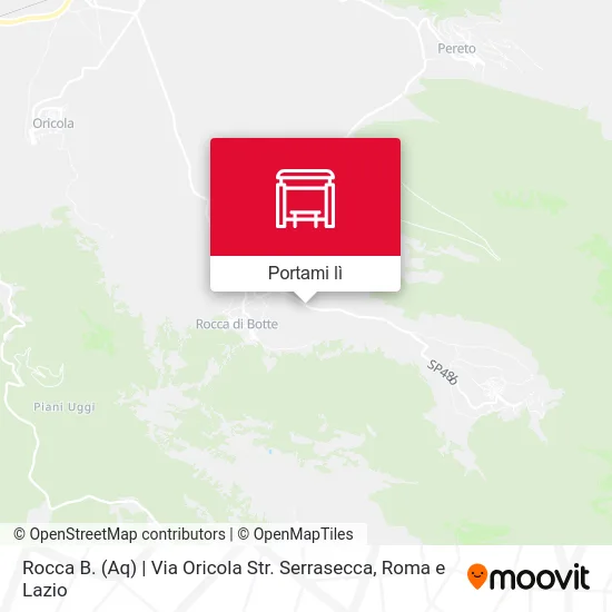 Mappa Rocca B. (Aq) | Via Oricola Str. Serrasecca