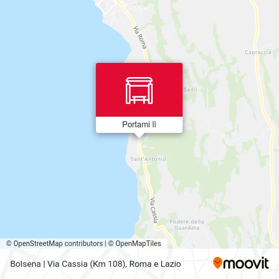 Mappa Bolsena | Via Cassia (Km 108)