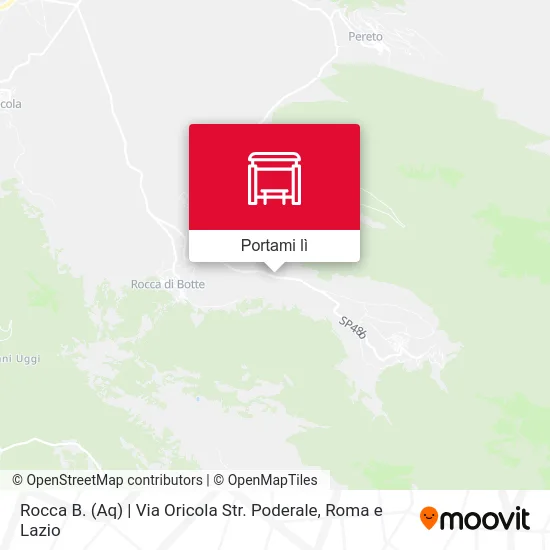 Mappa Rocca B. (Aq) | Via Oricola Str. Poderale