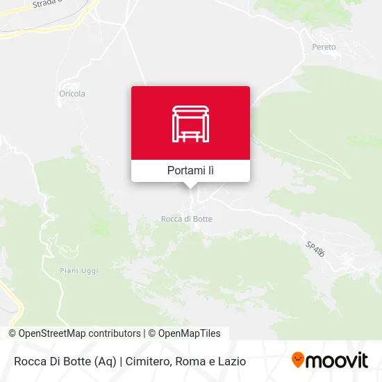 Mappa Rocca Di Botte (Aq) | Cimitero