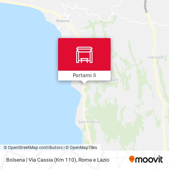 Mappa Bolsena | Via Cassia (Km 110)