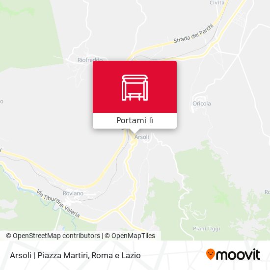 Mappa Arsoli | Piazza Martiri