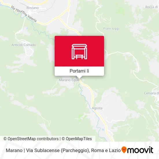 Mappa Marano | Via Sublacense (Parcheggio)
