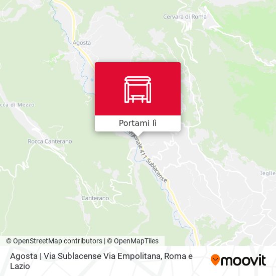 Mappa Agosta | Via Sublacense Via Empolitana
