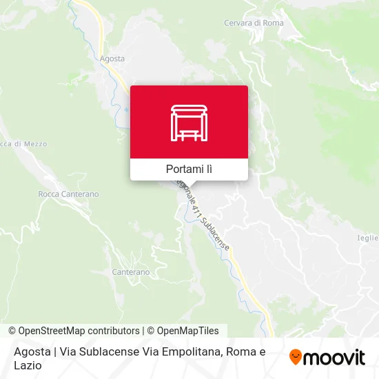 Mappa Agosta | Via Sublacense Via Empolitana