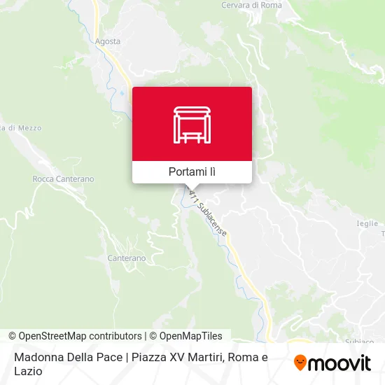 Mappa Madonna Della Pace | Piazza XV Martiri