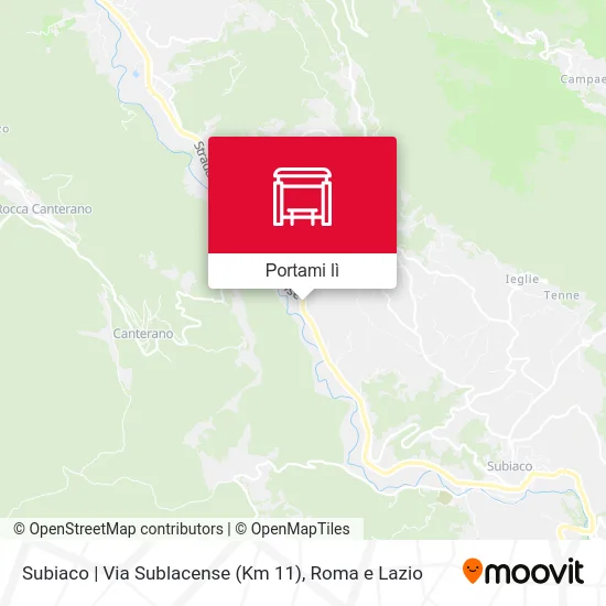 Mappa Subiaco | Via Sublacense (Km 11)