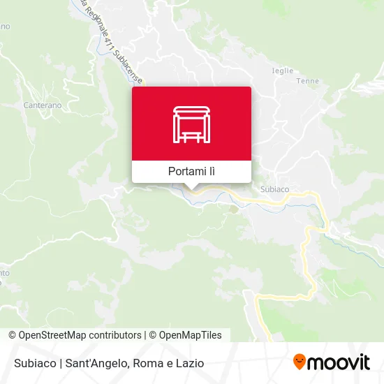 Mappa Subiaco | Sant'Angelo