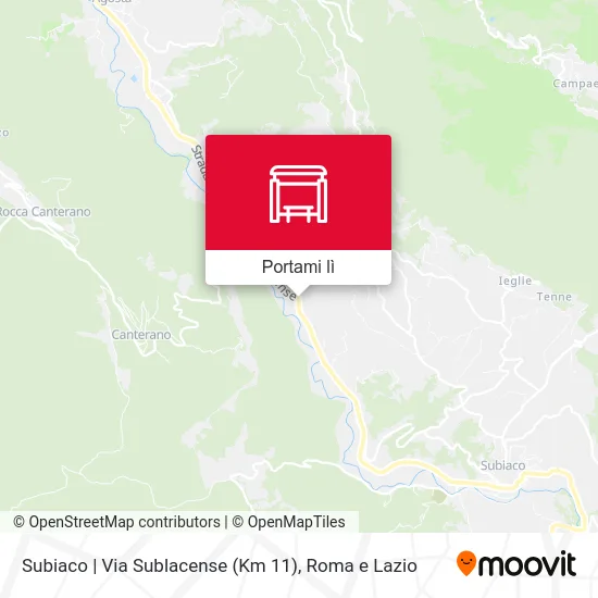 Mappa Subiaco | Via Sublacense (Km 11)
