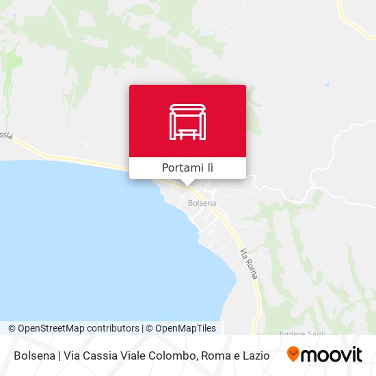 Mappa Bolsena | Via Cassia Viale Colombo