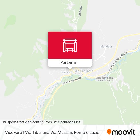 Mappa Vicovaro | Via Tiburtina Via Mazzini
