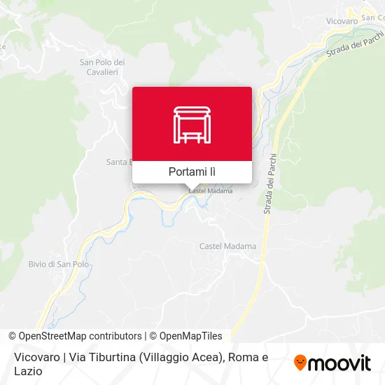 Mappa Vicovaro | Via Tiburtina (Villaggio Acea)