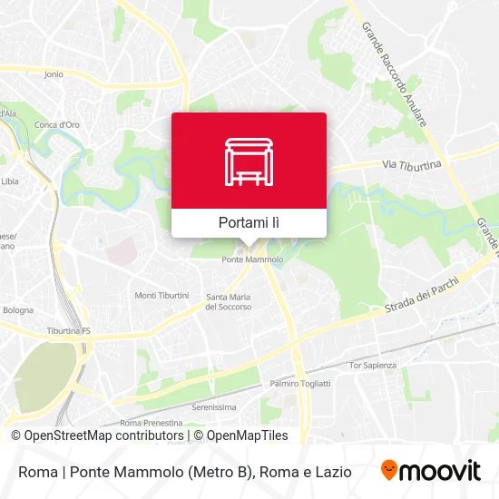 Mappa Roma | Ponte Mammolo (Metro B)