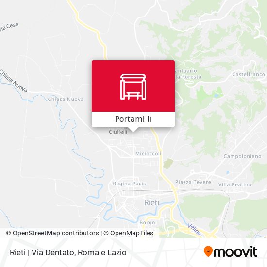 Mappa Rieti | Via Dentato