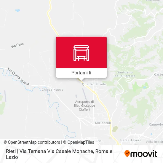 Mappa Rieti | Via Ternana Via Casale Monache