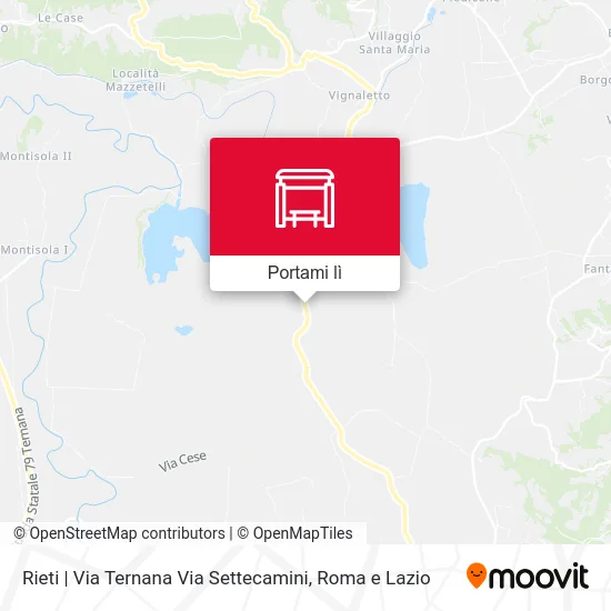 Mappa Rieti | Via Ternana Via Settecamini