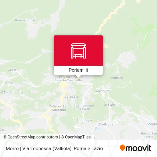 Mappa Morro | Via Leonessa (Valliola)