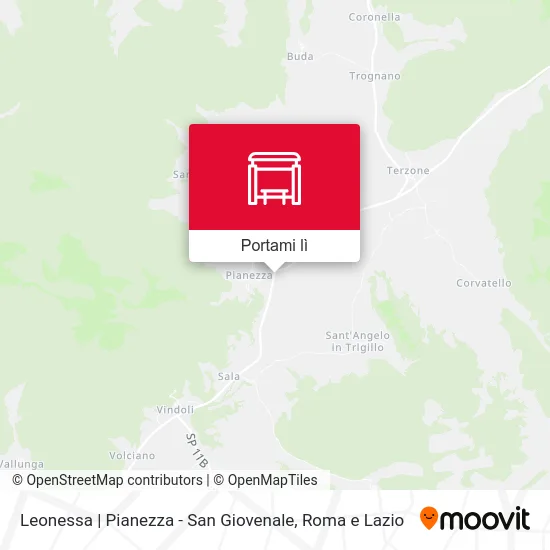 Mappa Leonessa | Pianezza - San Giovenale