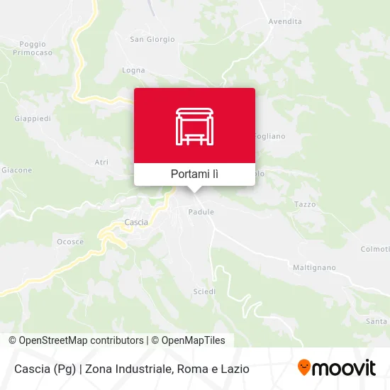 Mappa Cascia (Pg) | Zona Industriale