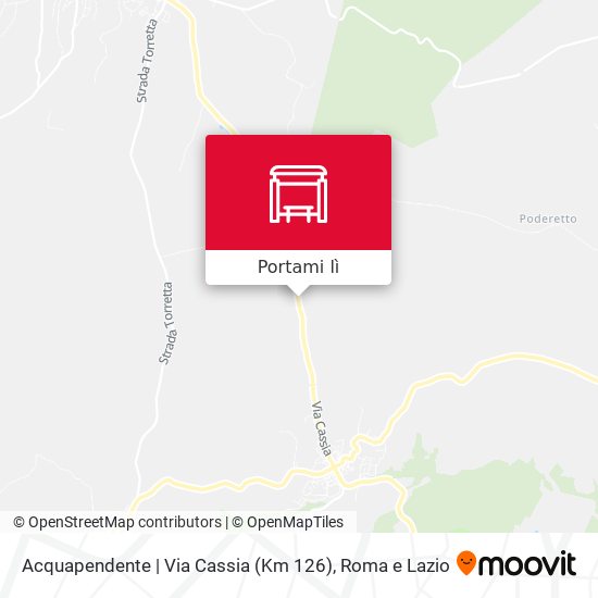 Mappa Acquapendente | Via Cassia (Km 126)