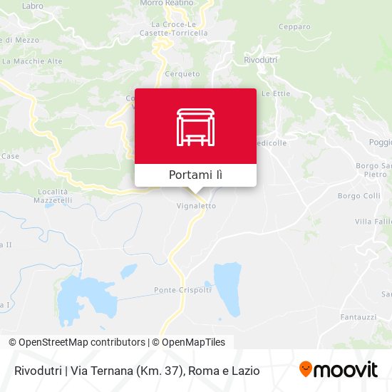 Mappa Rivodutri | Via Ternana (Km. 37)