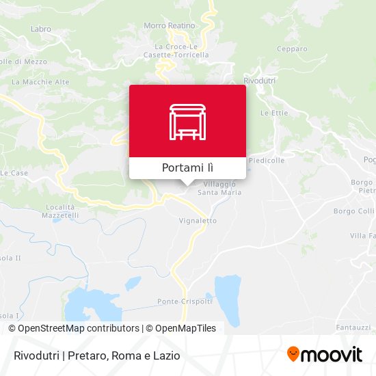 Mappa Rivodutri | Pretaro