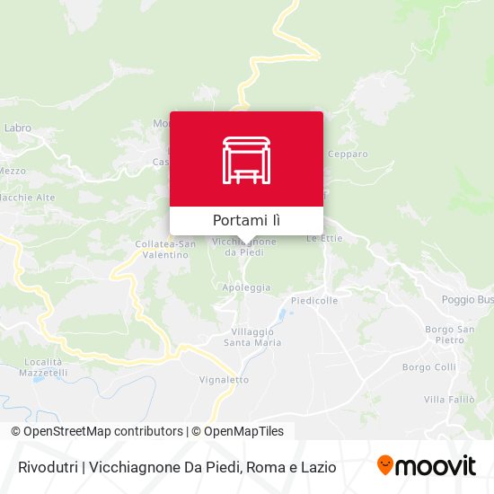 Mappa Rivodutri | Vicchiagnone Da Piedi