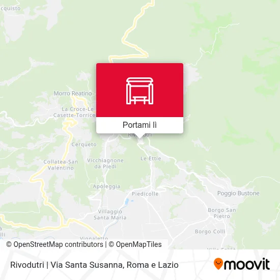 Mappa Rivodutri | Via Santa Susanna