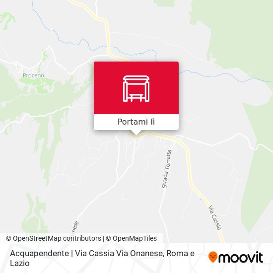 Mappa Acquapendente | Via Cassia Via Onanese