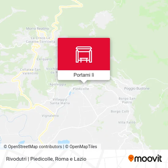 Mappa Rivodutri | Piedicolle