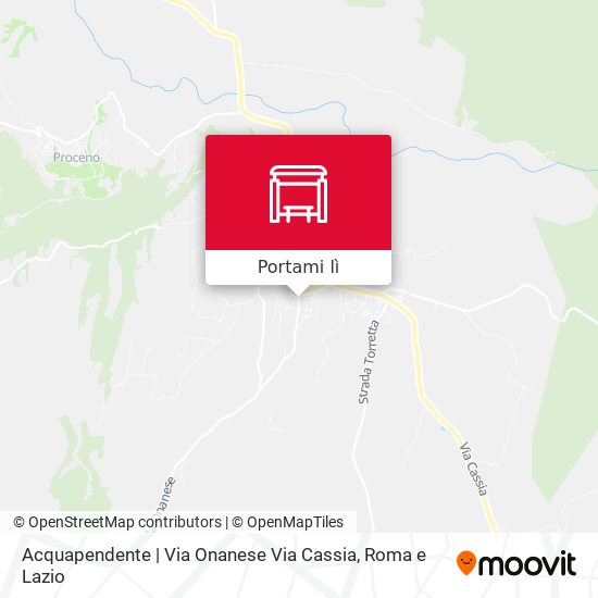 Mappa Acquapendente | Via Onanese Via Cassia