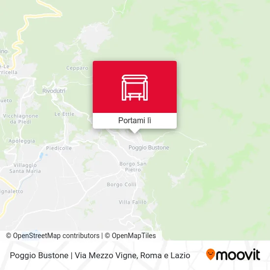 Mappa Poggio Bustone | Via Mezzo Vigne