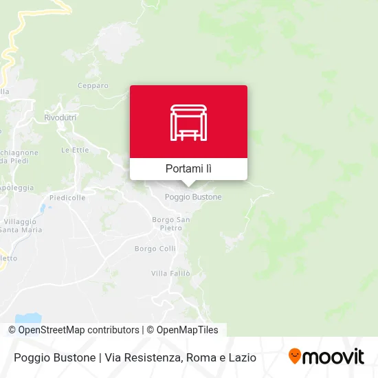 Mappa Poggio Bustone | Via Resistenza